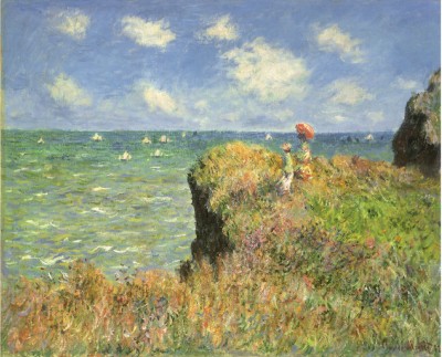 Cliff Walk At Pourville, 1882-Claude Monet Painting